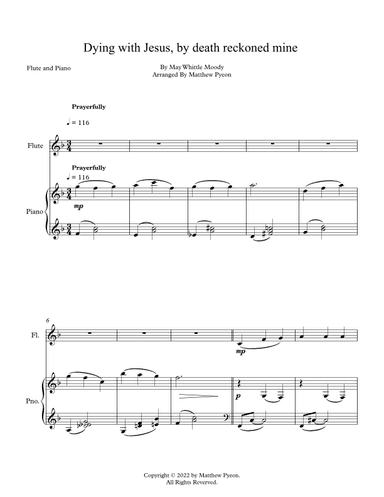 Dying with Jesus, by death reckoned mine (arr. Matthew pyeon)