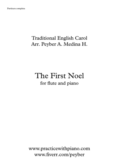 The First Noel, for flute and piano (arr. Peyber A. Medina H.)
