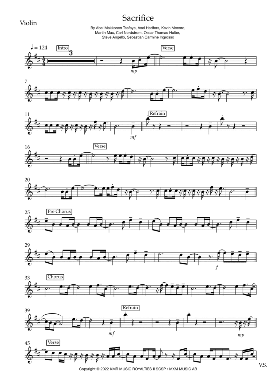 Sacrifice (arr. Matt Luff)