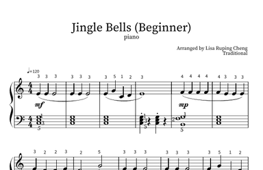 Jingle Bells (Beginner Piano) (arr. Lisa Ruping Cheng)