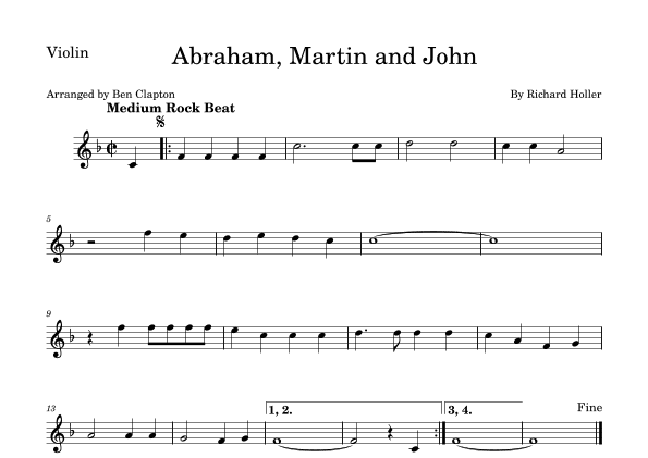 Abraham, Martin And John (arr. Ben Clapton)