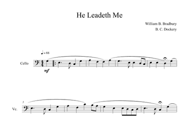 He Leadeth Me (Cello Solo) (arr. B. C. Dockery)