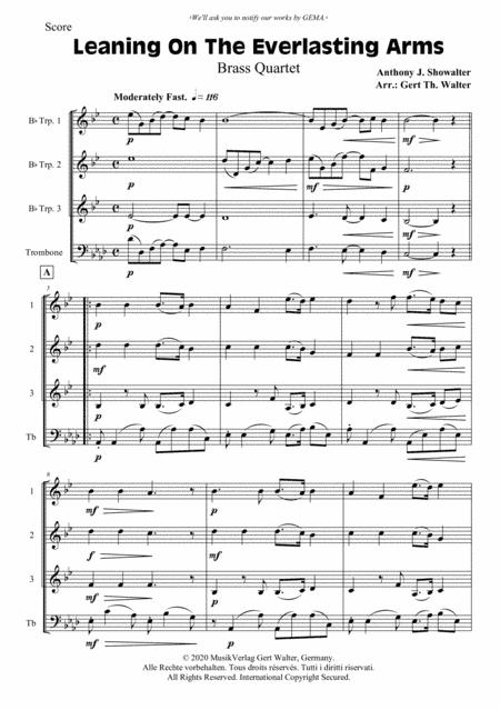 Leaning On The Everlasting Arms (arr. Gert Th. Walter)