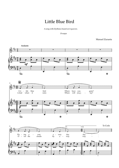 Little Blue Bird - D major
