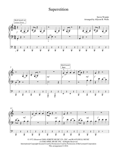 Superstition (arr. Allyson B. Wells)