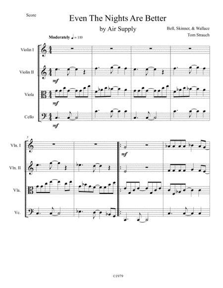 Even The Nights Are Better (arr. Thomas Strauch)
