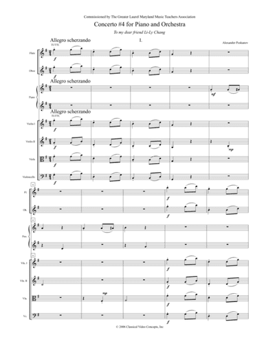 Concerto No. 4 (First Edition) - Orchestra Score