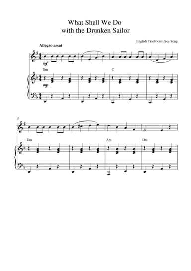 What Shall We Do with the Drunken Sailor? (arr. Kaiserin Rebecca)