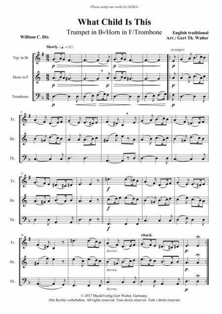 What Child Is This (arr. Gert Th. Walter)