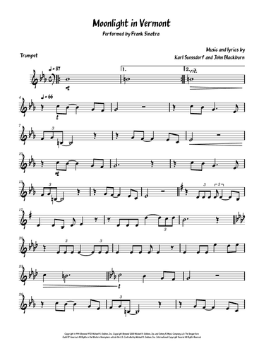 Moonlight In Vermont (arr. David Lartey)