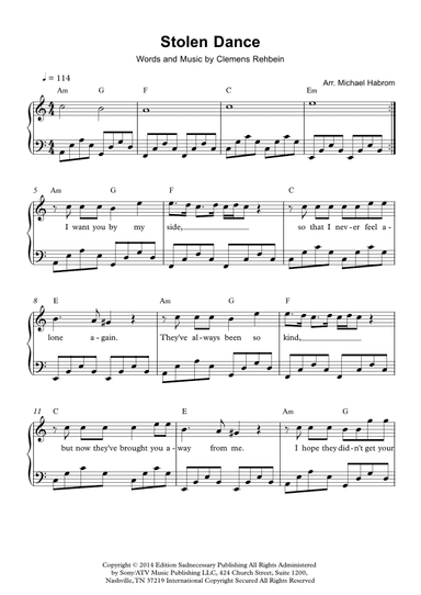 Stolen Dance (arr. Michael Habrom)
