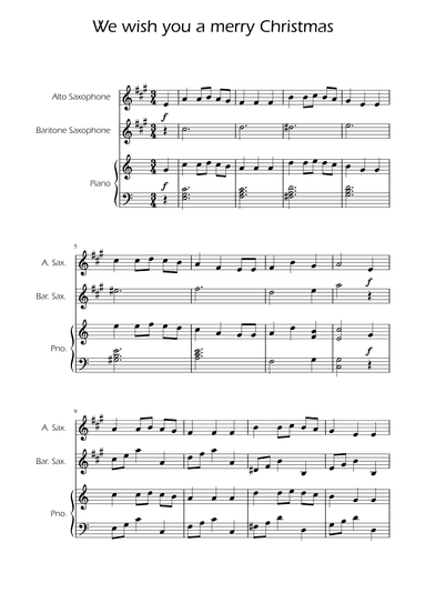 We Wish You a Merry Christmas - Sax Duet w/ Piano (arr. Ygor Nunes)