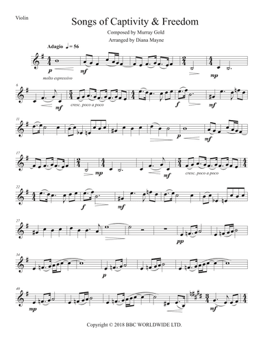 Songs Of Captivity And Freedom (arr. Diana Mayne)