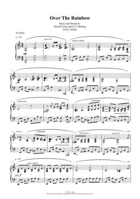 Over The Rainbow (arr. Arelius)