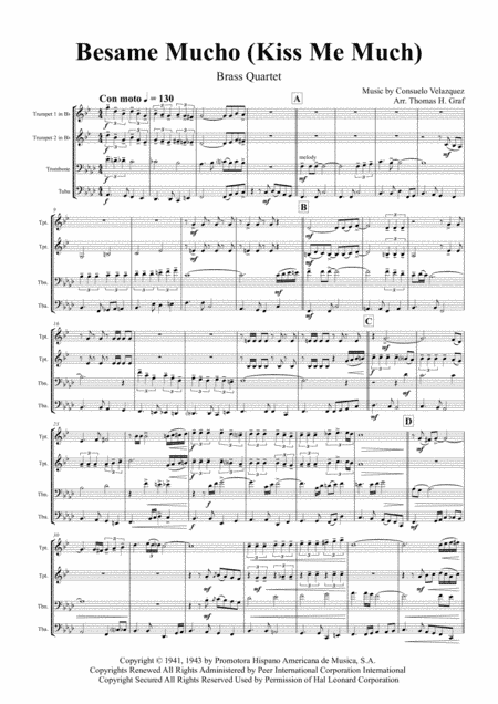 Besame Mucho (Kiss Me Much) (arr. Thomas H. Graf)