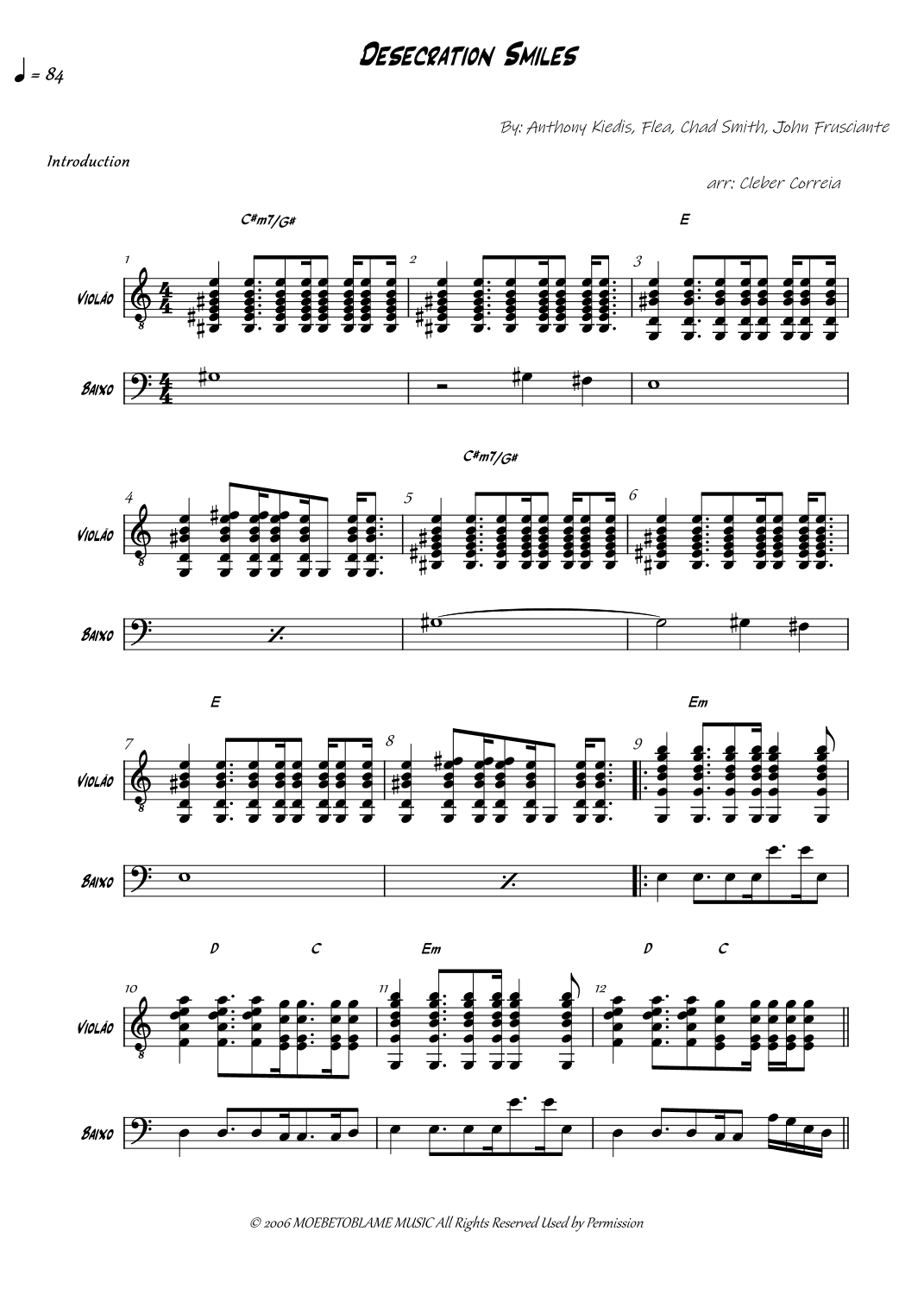 Desecration Smile (arr. Cleber Correia)