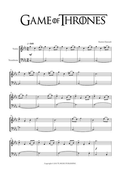 Game Of Thrones (arr. Cadenza Editions)