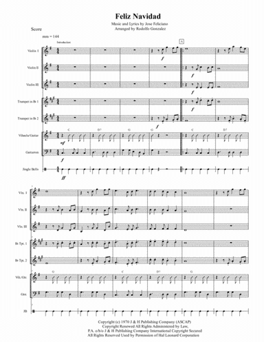Feliz Navidad (arr. Rodolfo Gonzalez)