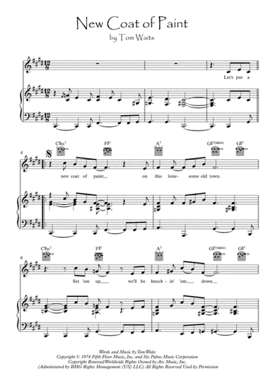 New Coat Of Paint (arr. PianoSheetNow)