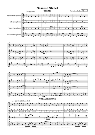 Sesame Street Theme (arr. Paul Marshall)