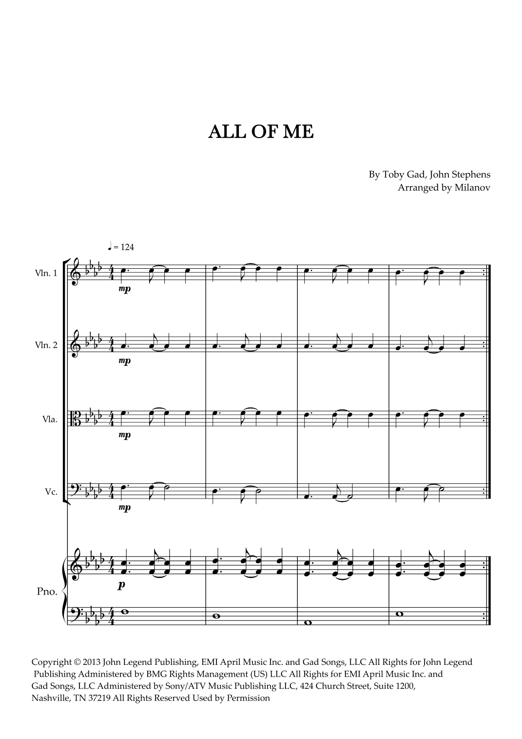 All Of Me (arr. Milanov)