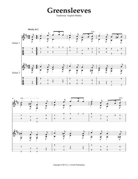 Greensleeves (arr. Mark Phillips)