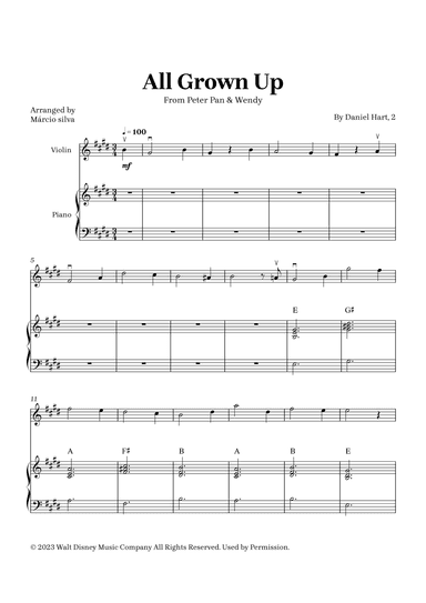 All Grown Up (arr. Márcio Silva)