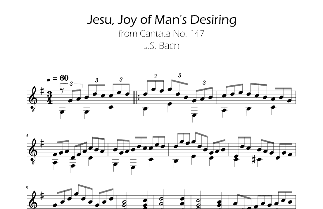 Jesus, joy of man's desiring Easy Guitar (arr. Ygor Nunes)