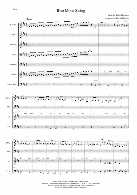 Blue Moon (arr. Davide Bizzarri)