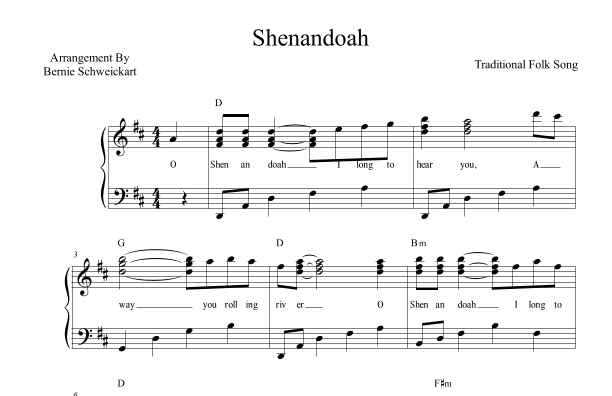 Shenandoah (arr. Bernie Schweickart)
