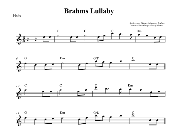 Brahms Lullaby (arr. Wesley S. SIlva)