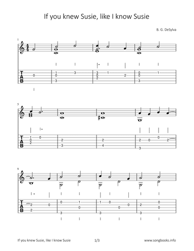If you knew Susie, like I know Susie (arr. Bettina Schipp)