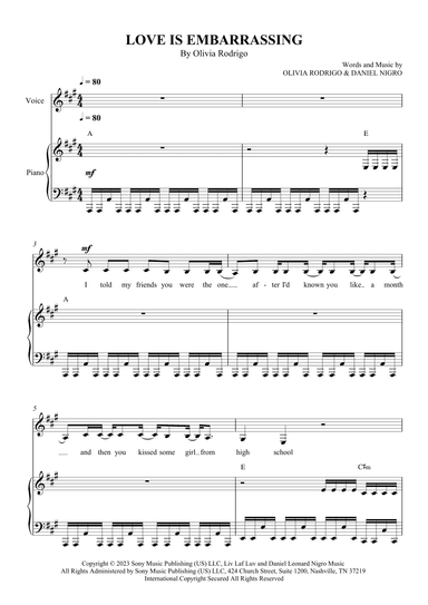 Love Is Embarrassing (arr. SCMusic)