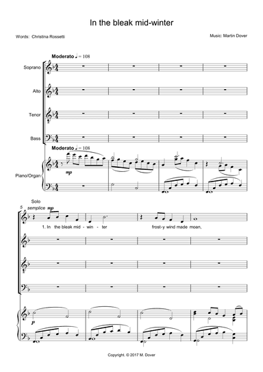 In the Bleak Mid-Winter (In the Bleak Midwinter) - SATB