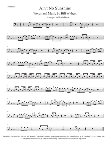 Ain't No Sunshine (arr. Kevin Busse)
