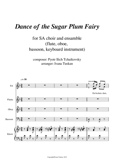 Dance of the Sugar Plum Fairy for SA voices and ensemble (arr. Ivana Tuskan)