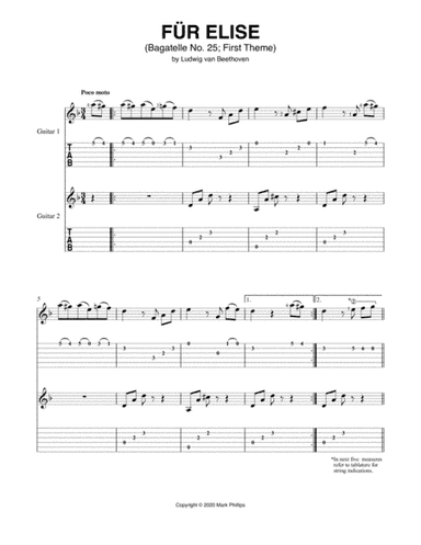 Für Elise (Excerpt) (arr. Mark Phillips)