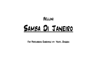 Samba De Janeiro (arr. Yentl Doggen)
