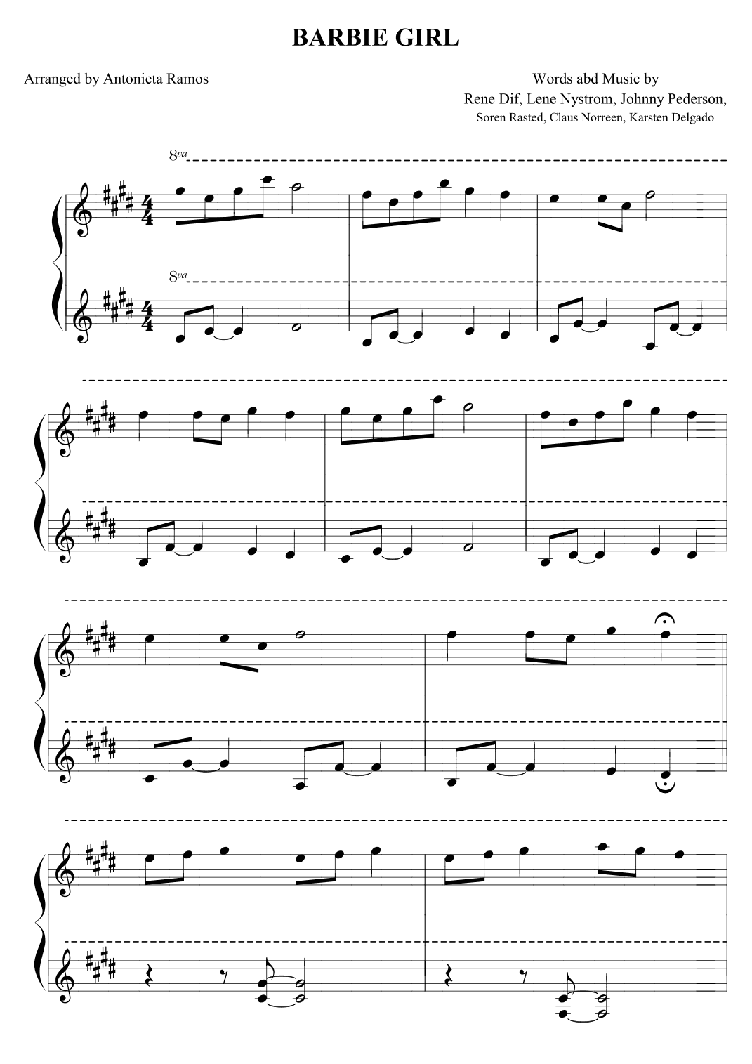 Barbie Girl (arr. Antonieta Ramos Valverde)