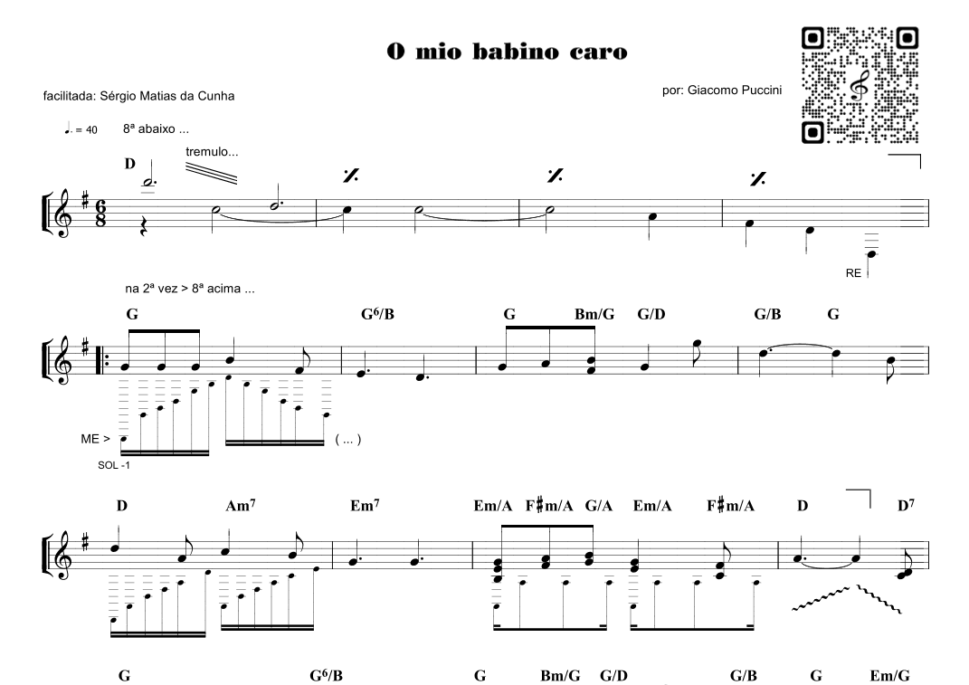 O mio babino caro (arr. Sérgio Matias da Cunha)