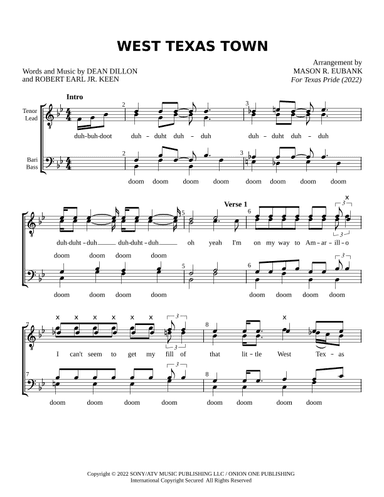 West Texas Town (arr. Mason Reed Eubank)