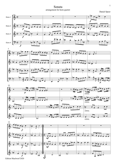Sonata (arr. Edition Maulwurf)