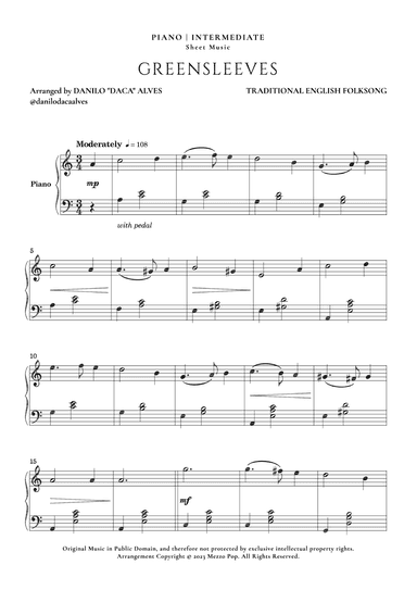 Greensleeves (arr. Danilo "Daca" Alves)