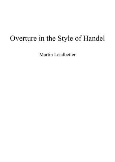 Overture in the Style of Handel