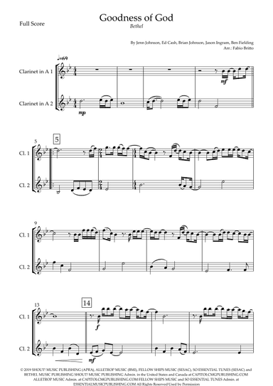 Goodness Of God (arr. Fabio Britto)