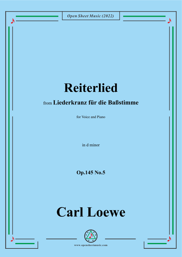 Loewe-Reiterlied,Op.145 No.5,in d minor (arr. OSM Press)