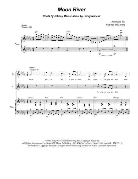 Moon River (arr. Stephen DeCesare)