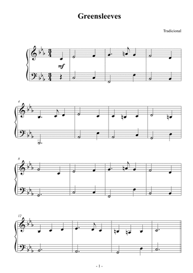 Greensleeves (arr. Douglas Passoni)
