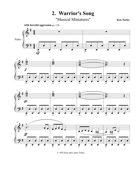 Musical Miniatures 2.  "Warrior's Song"