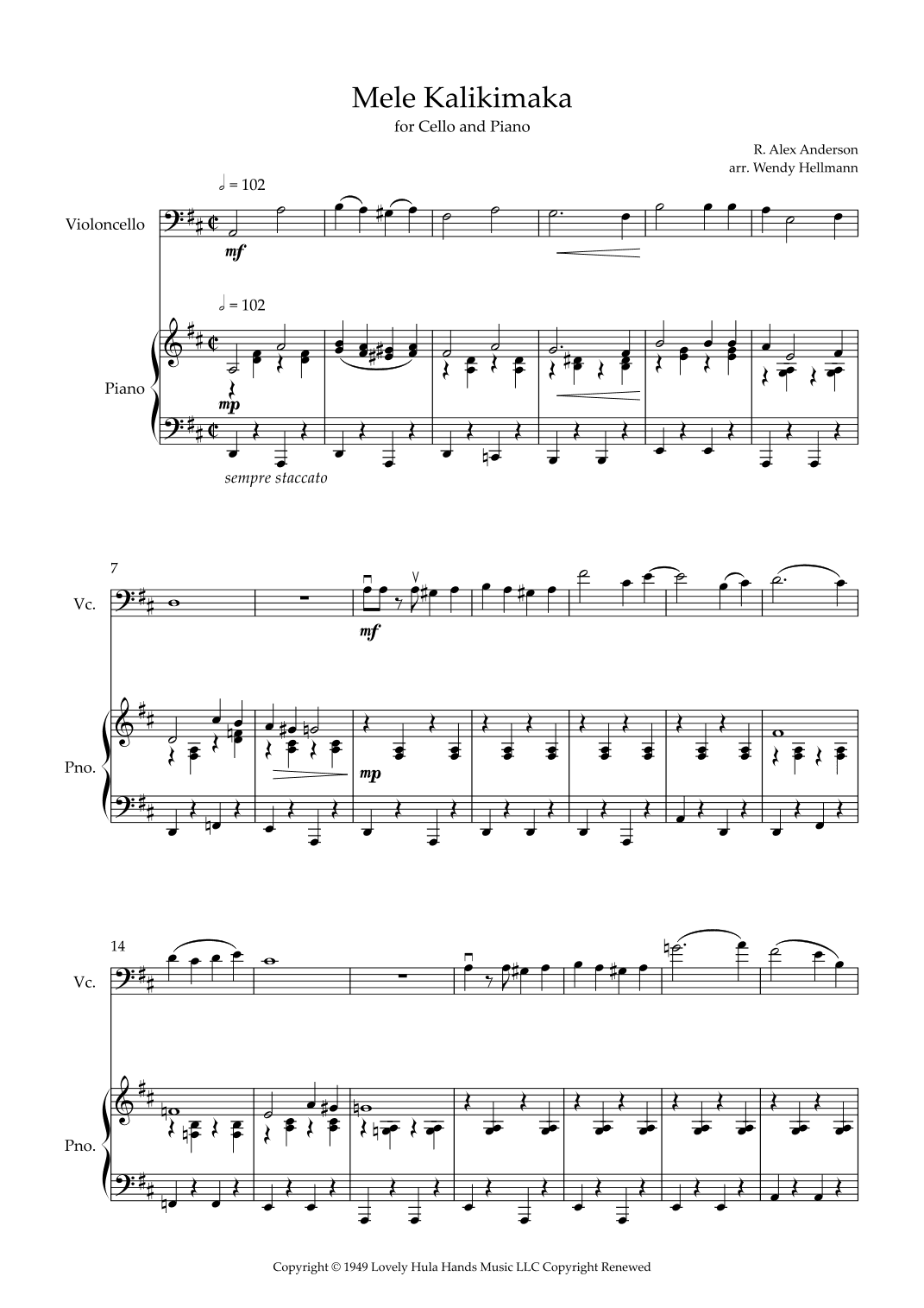 Mele Kalikimaka (arr. Wendy Hellmann)